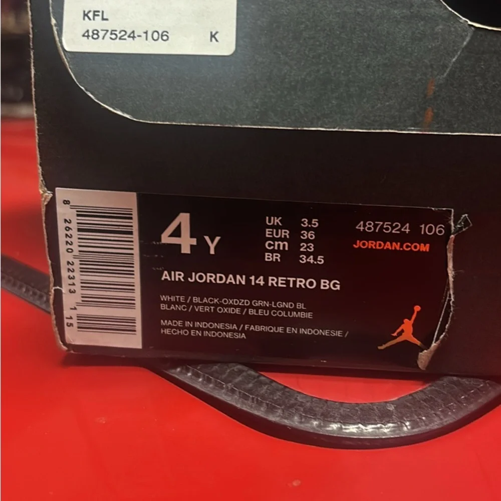 Jordan Little Kids White Black Teal Basketball Sneakers